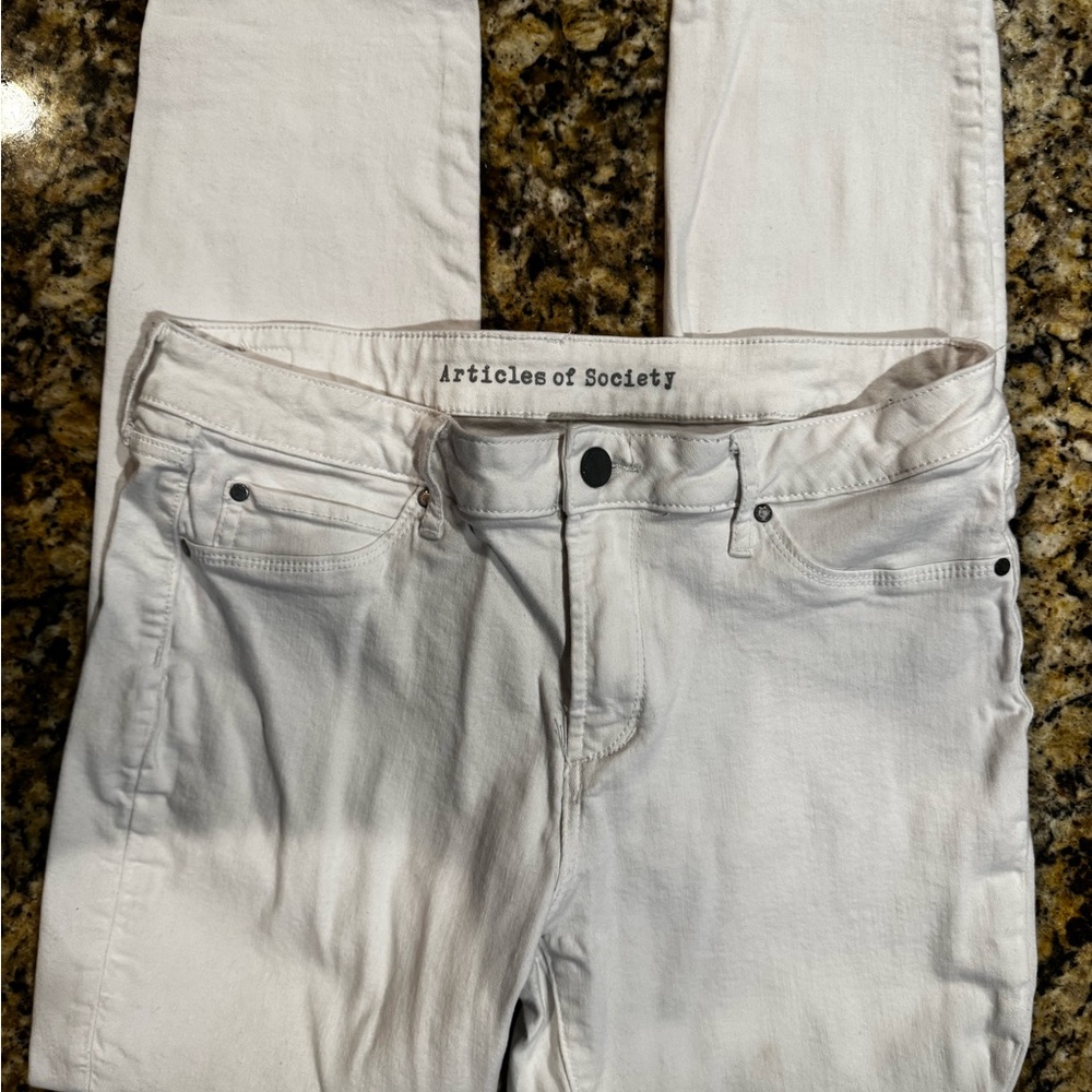 Women’s Articles of Society Off-White Denim Ankle Jeans